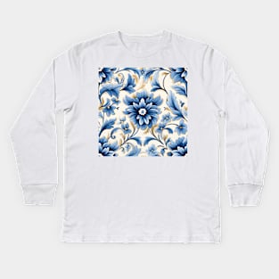 Italian Majolica Tile 13 Kids Long Sleeve T-Shirt